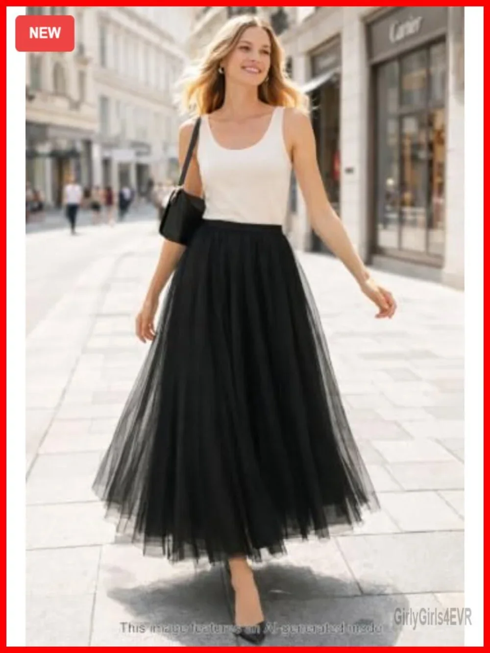 Women's Tulle Maxi Skirt A-Line Layered Long Mesh Flowy High Waist